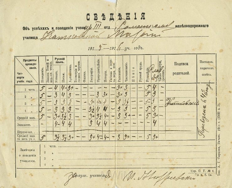 KKE 5286.jpg - (rosyjski) Dok. Cenzurka Marianny Katkowskiej, Romny, 1915/16 r.